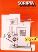 Scripta-Scripta S 3011X, Pantograph copy mill Instructions Wiring and Parts Manual-S 3011X-S3011X-04